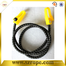 cordon élastique noir avec crochet en plastique